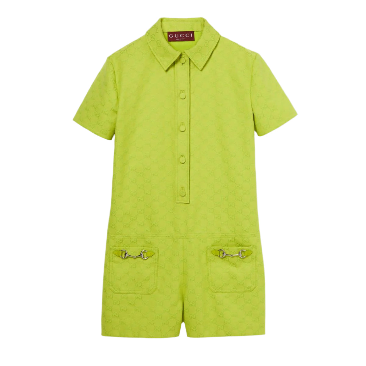 GG CANVAS JUMPSUIT WITH HORSEBIT - GUCCI - Verso