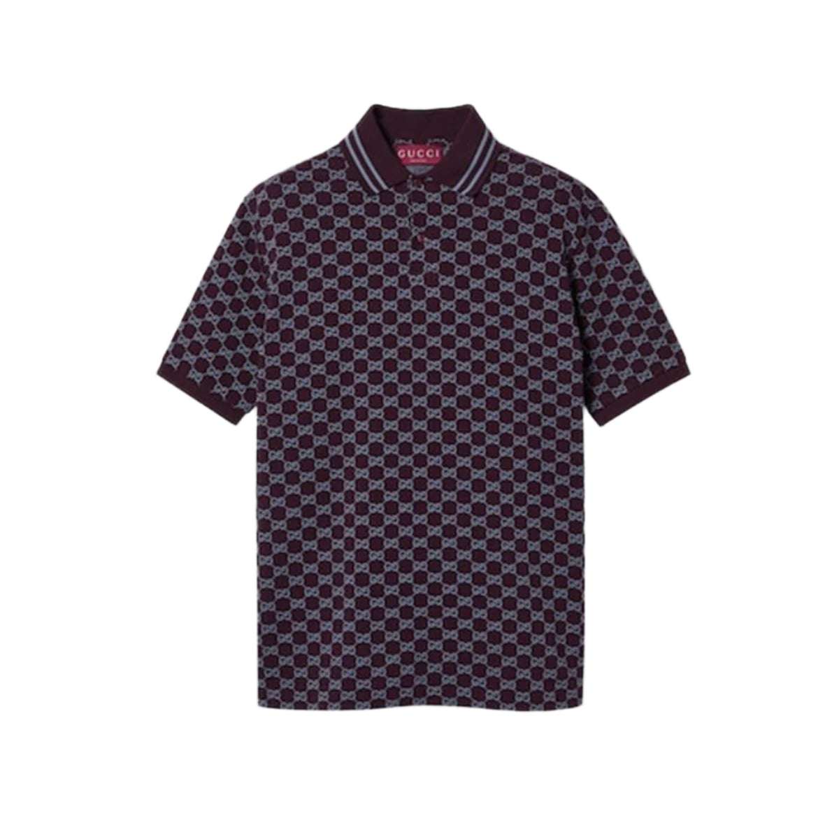 GG COTTON PIQUET JACQUARD POLO SHIRT - GUCCI - Verso