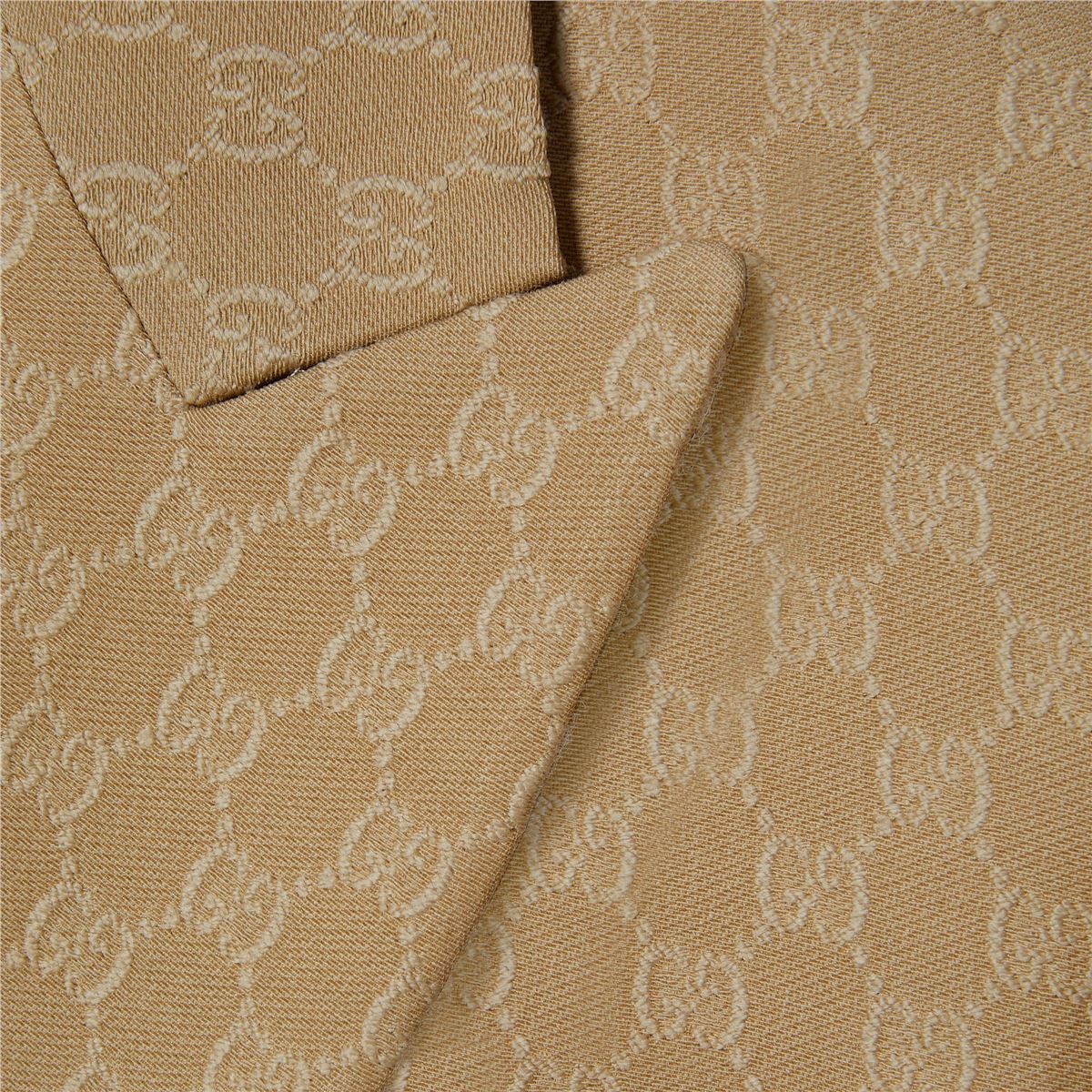 GG SILK WOOL CRÊPE JACQUARD JACKET - GUCCI - Verso