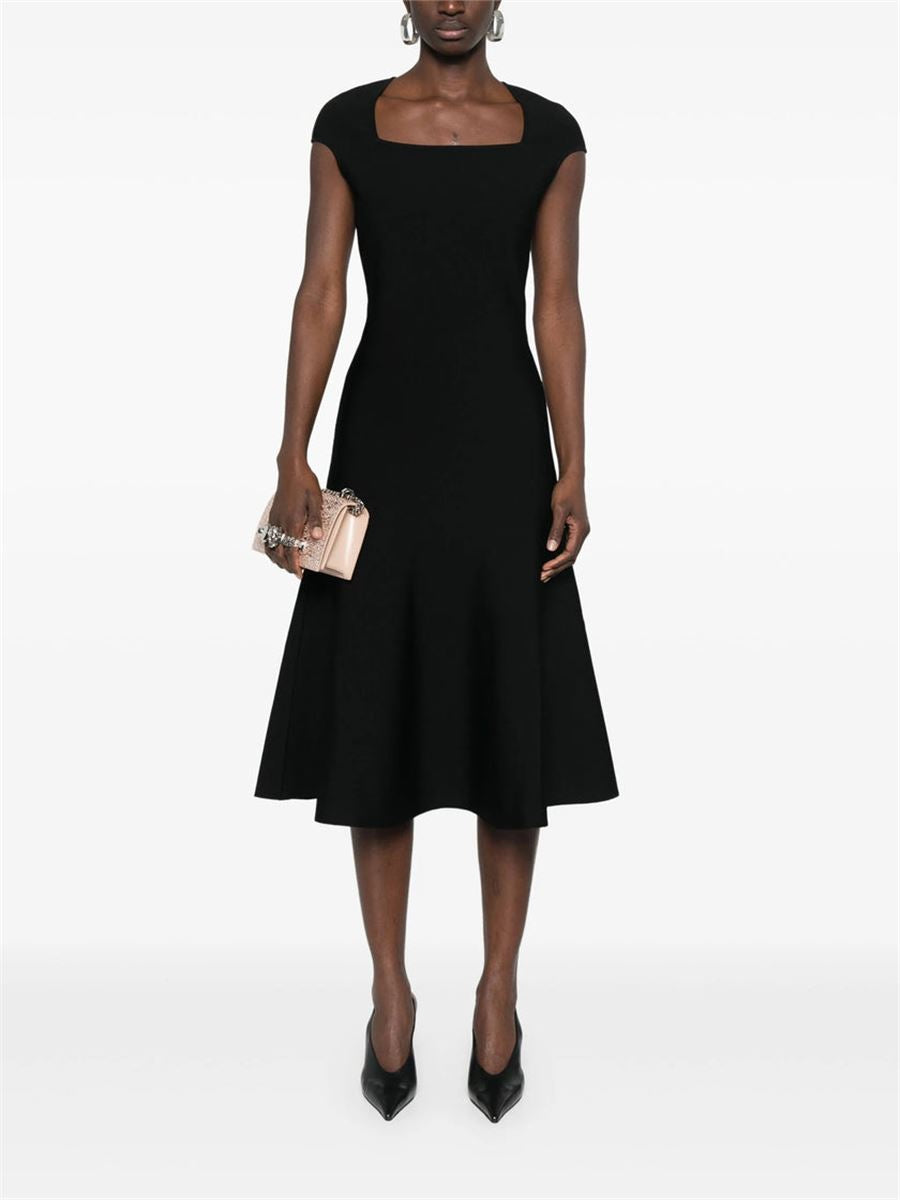 ALEXANDER MCQUEEN FLARED-HEM MIDI DRESS-A. MCQUEEN-Verso