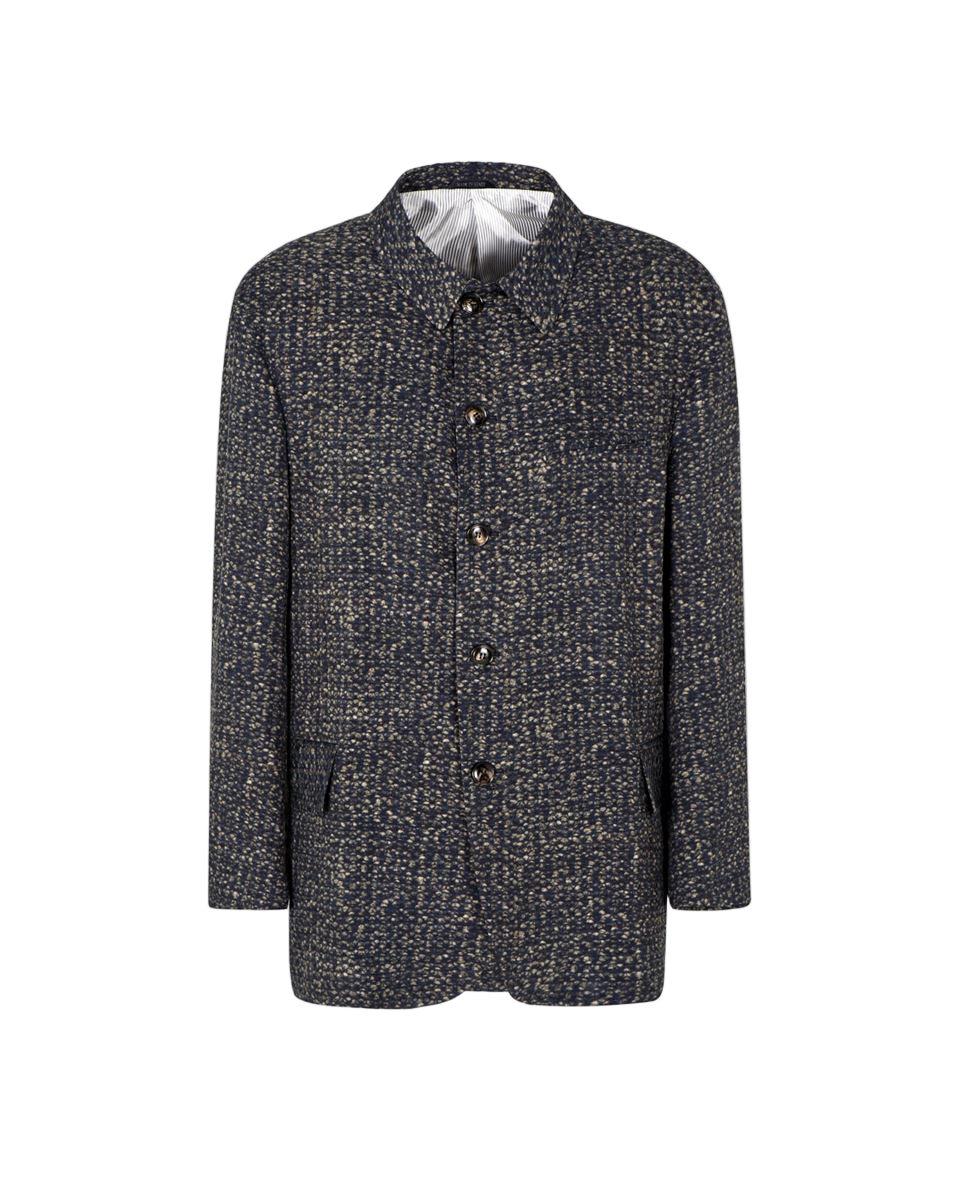 asv single-breasted jacket in printed cupro-GIORGIO ARMANI-Verso