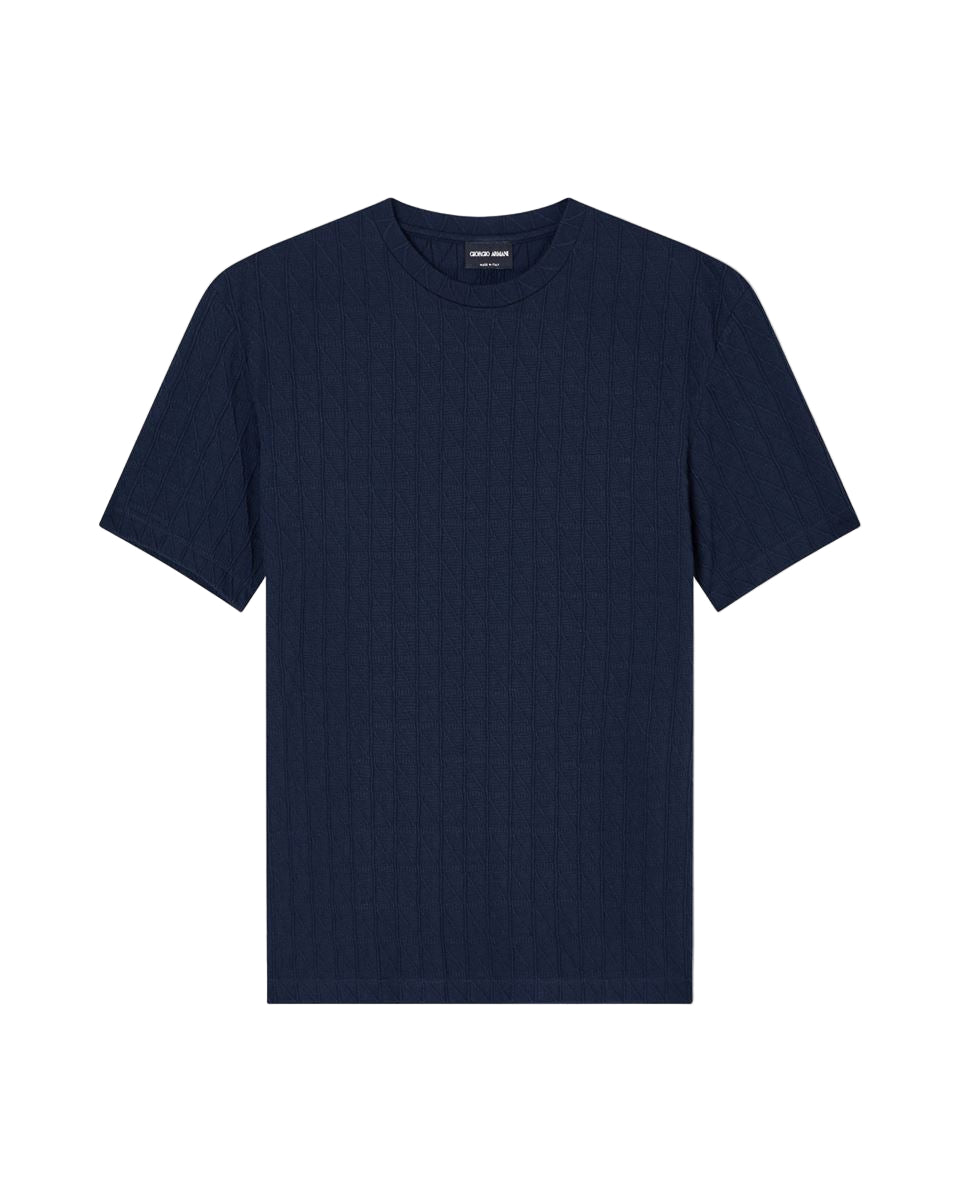 asv stretch cashmere and viscose-blend crew-neck t-shirt-GIORGIO ARMANI-Verso