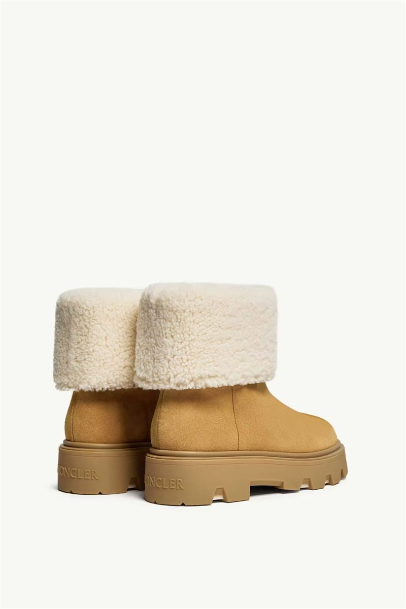 Aurea mid suede & shearling boots-MONCLER-Verso