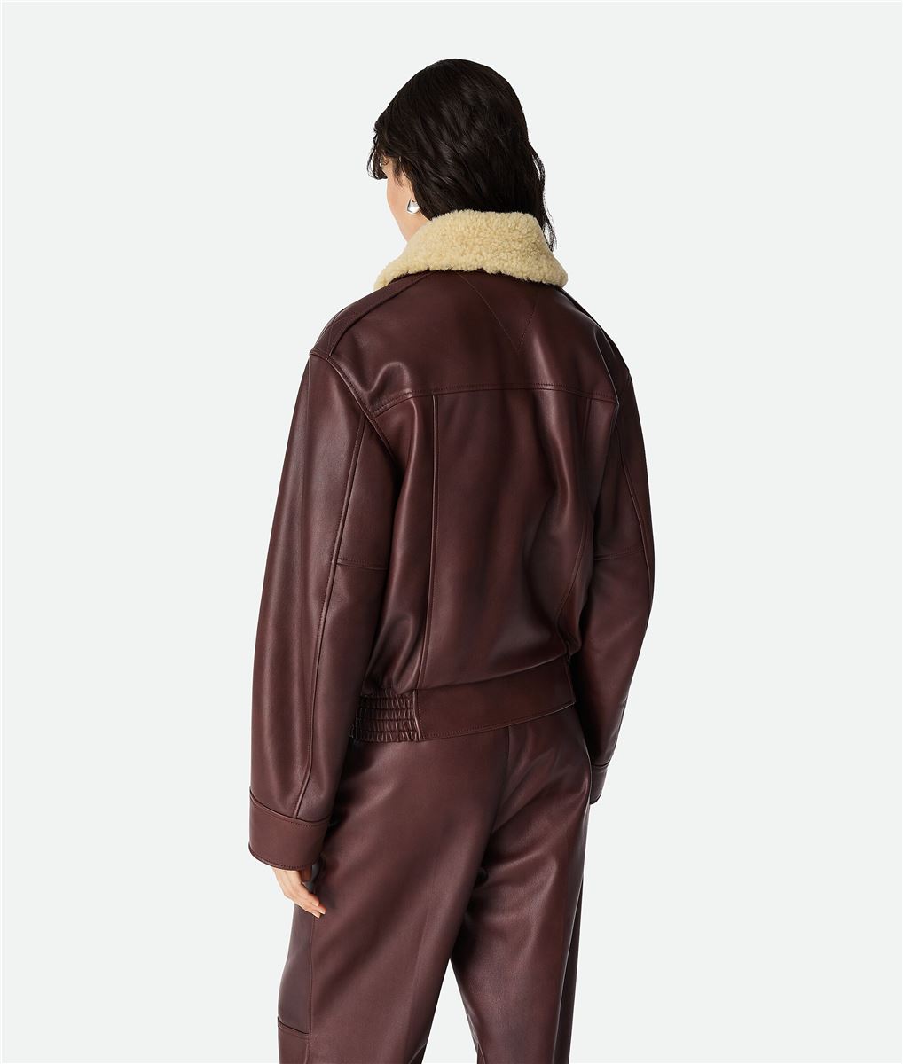 Padded leather blouson-BOTTEGA VENETA-Verso