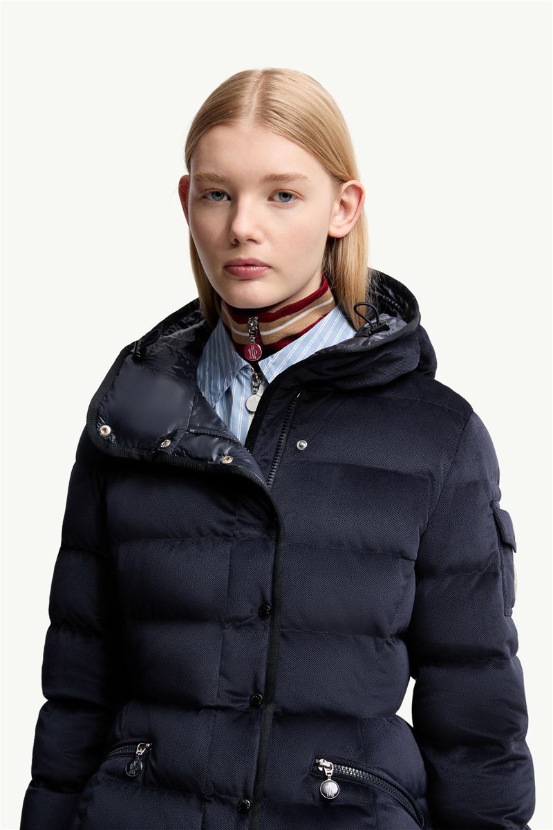 BARANTE HOODED VELOUR SHORT DOWN JACKET-MONCLER-Verso
