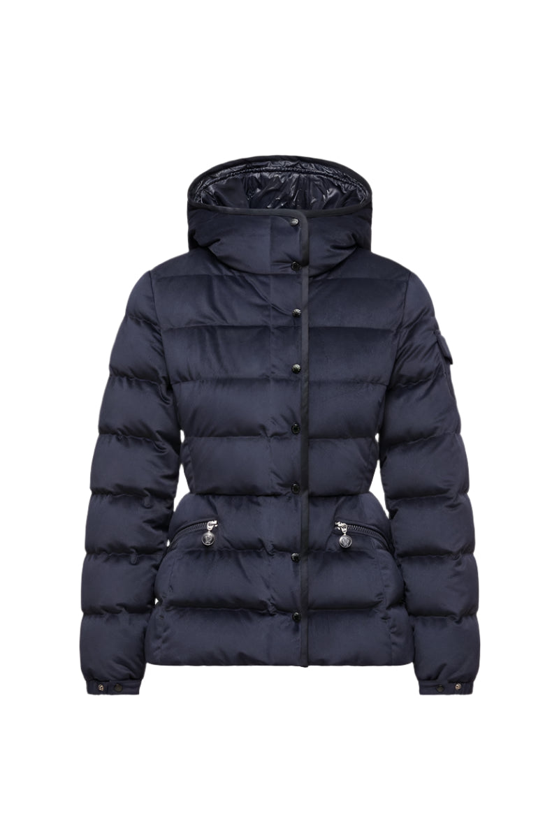 BARANTE HOODED VELOUR SHORT DOWN JACKET-MONCLER-Verso