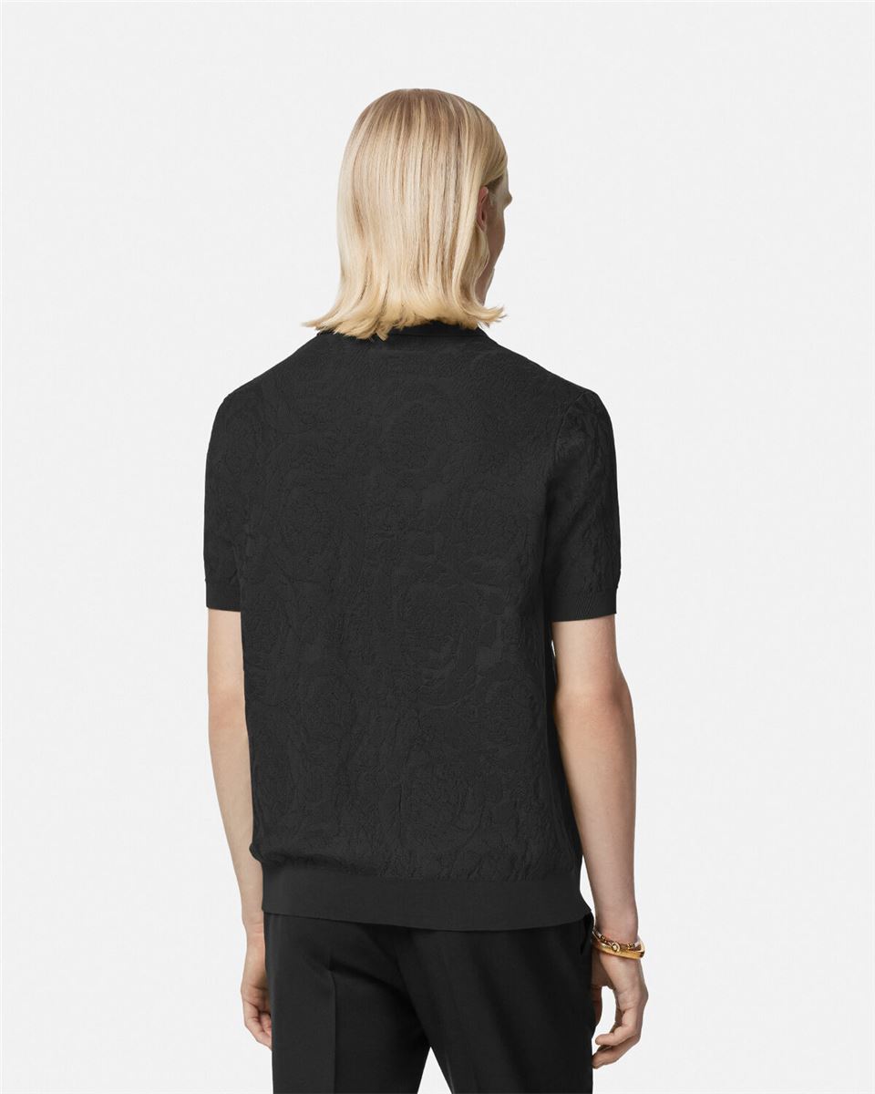 barocco knit polo shirt