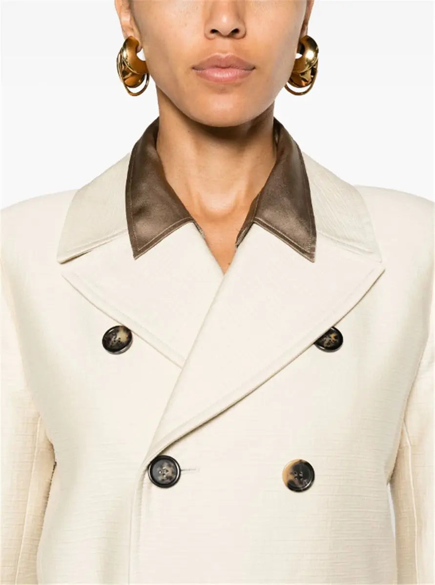 BELTED DOUBLE-BREASTED COAT SAINT LAURENT