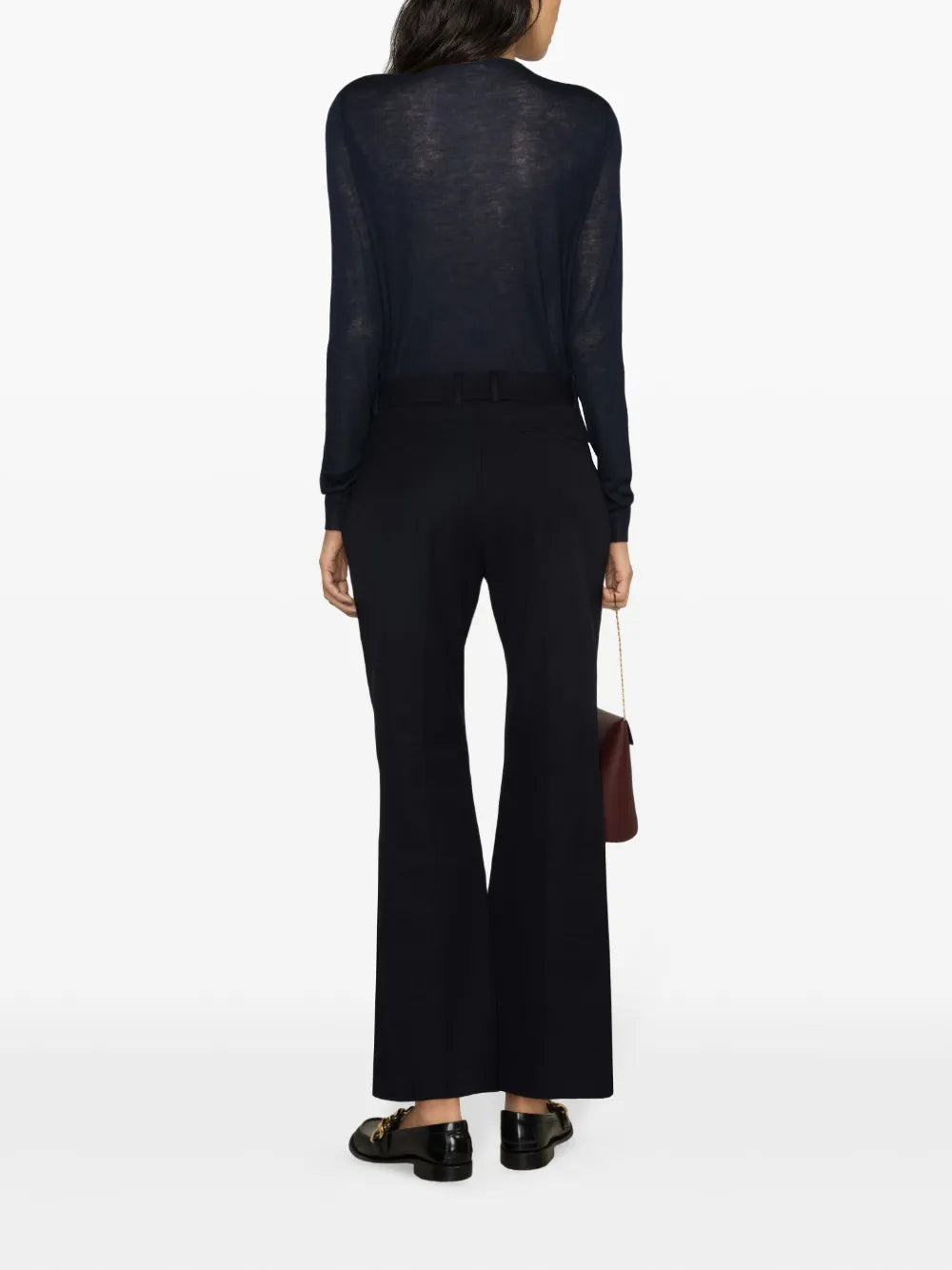 Tafira Mid-rise Flared Trousers-JOSEPH-Verso