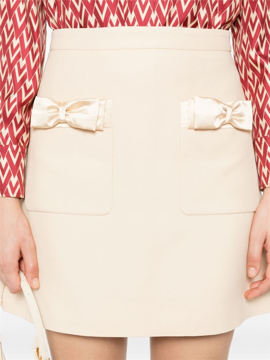 Bow-pocket mini skirt-VALENTINO-Verso