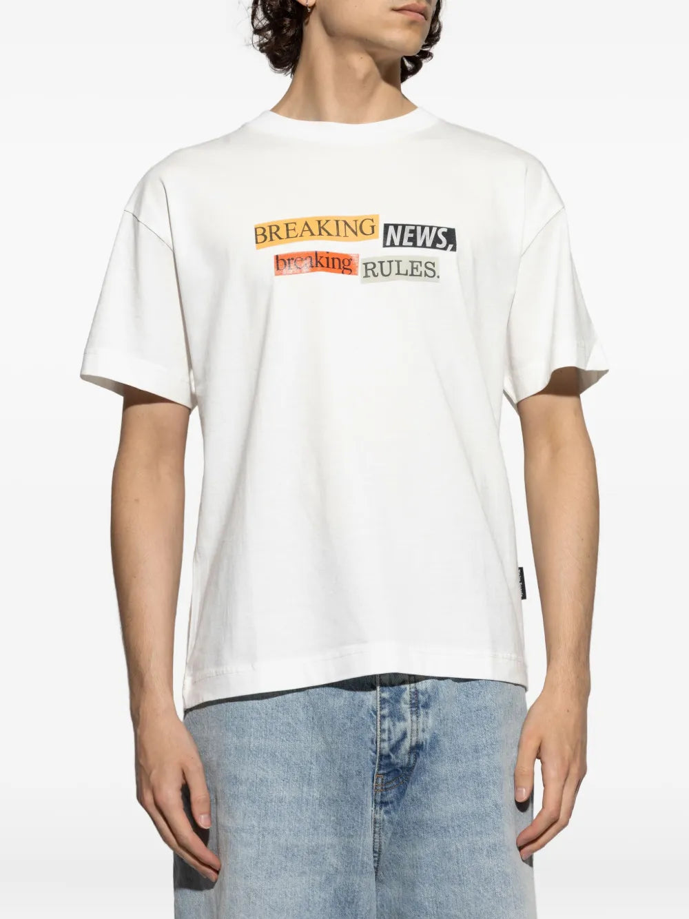 Breaking news graphic t-shirt-PALM ANGELS-Verso