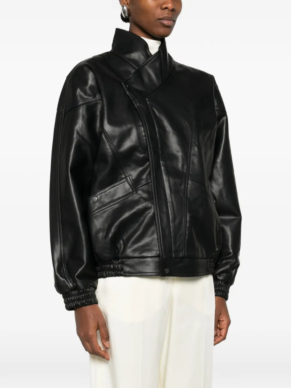 Brooklyn asymmetric panelled jacket-THE GARMENT-Verso
