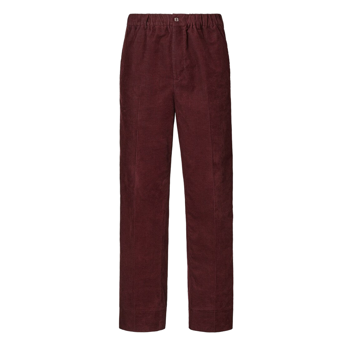 Burgundy Velvet Trousers-FENDI-Verso