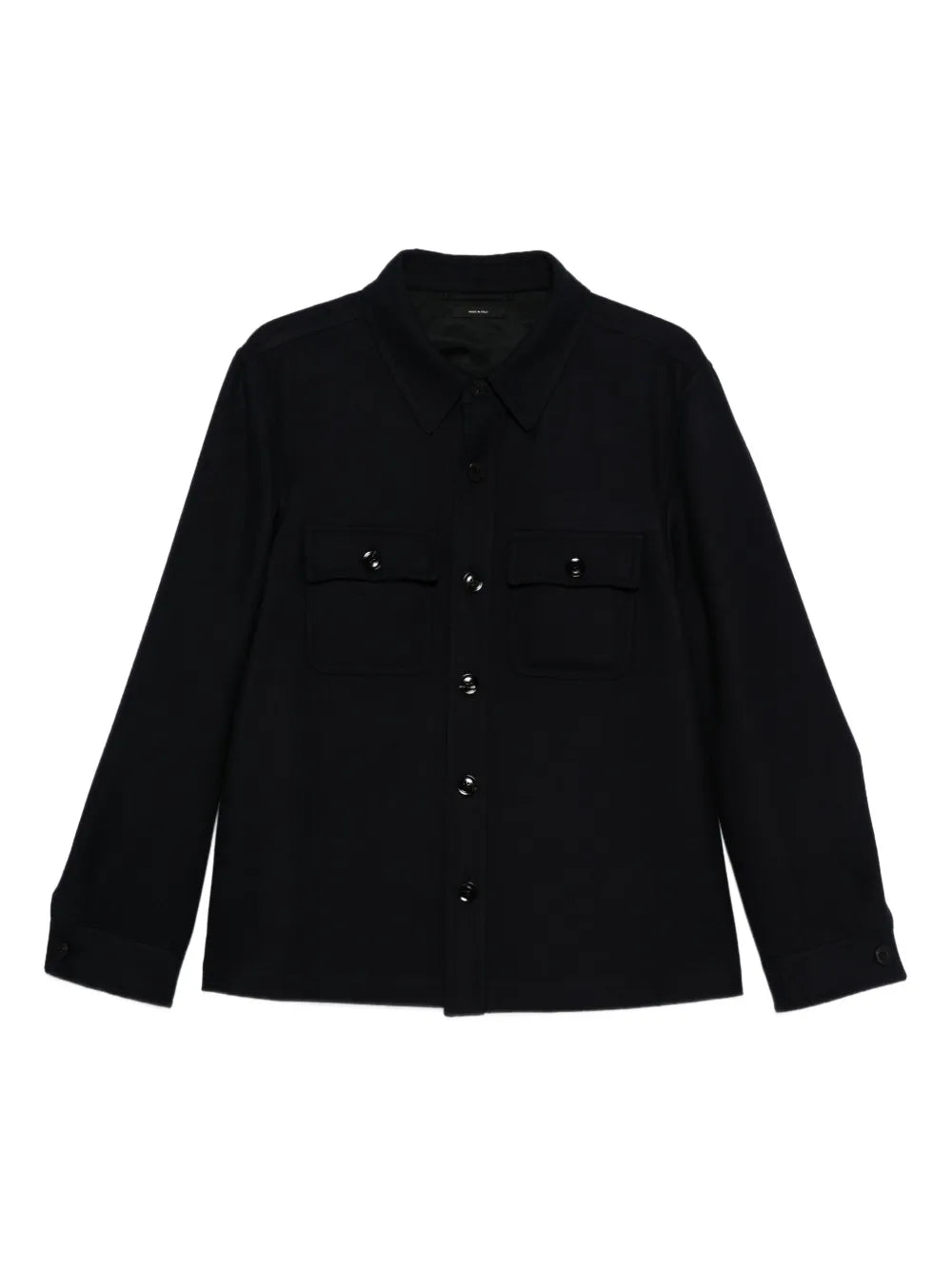 Button-down flap-pocket shirt jacket-TOM FORD-Verso