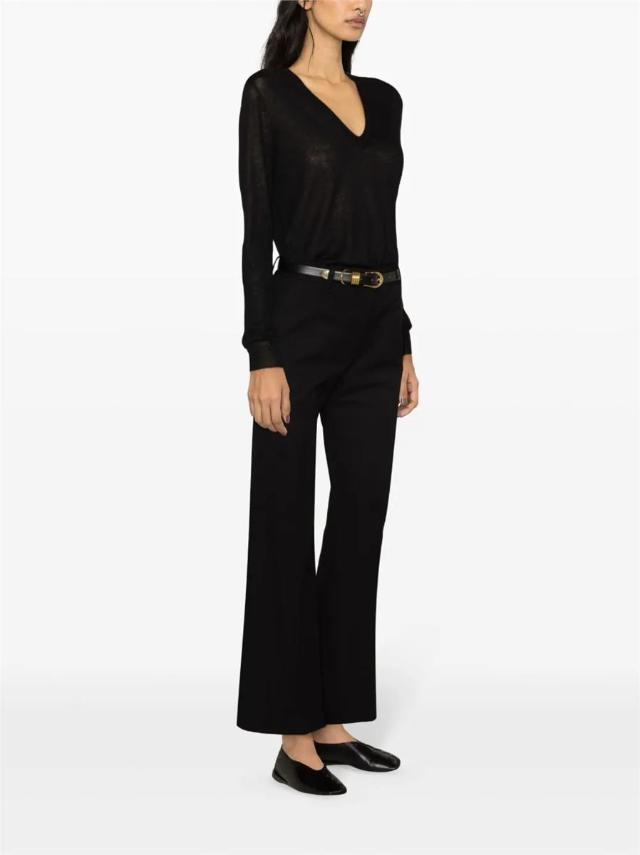 Tafira Mid-rise Flared Trousers-JOSEPH-Verso
