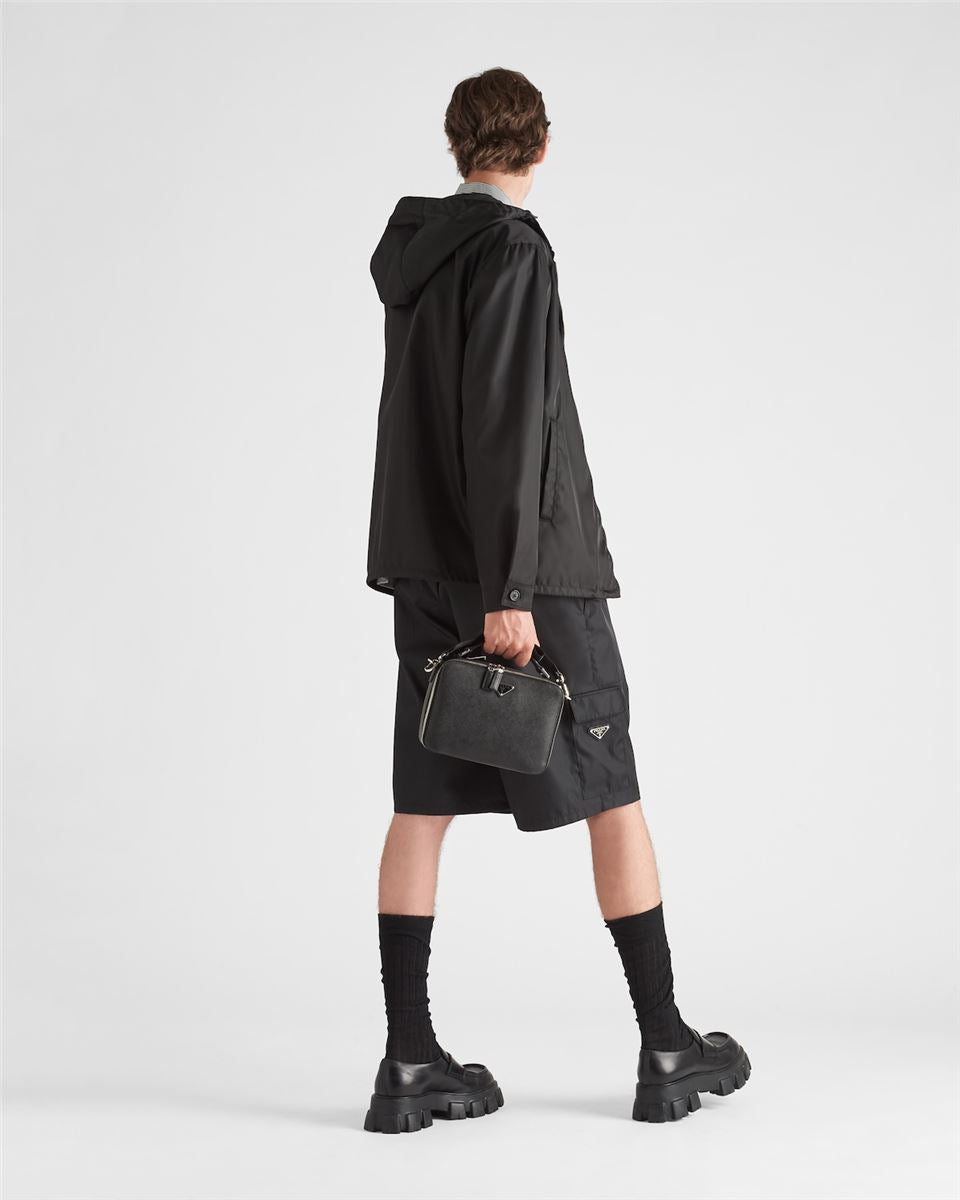 re-nylon hooded blouson jacket