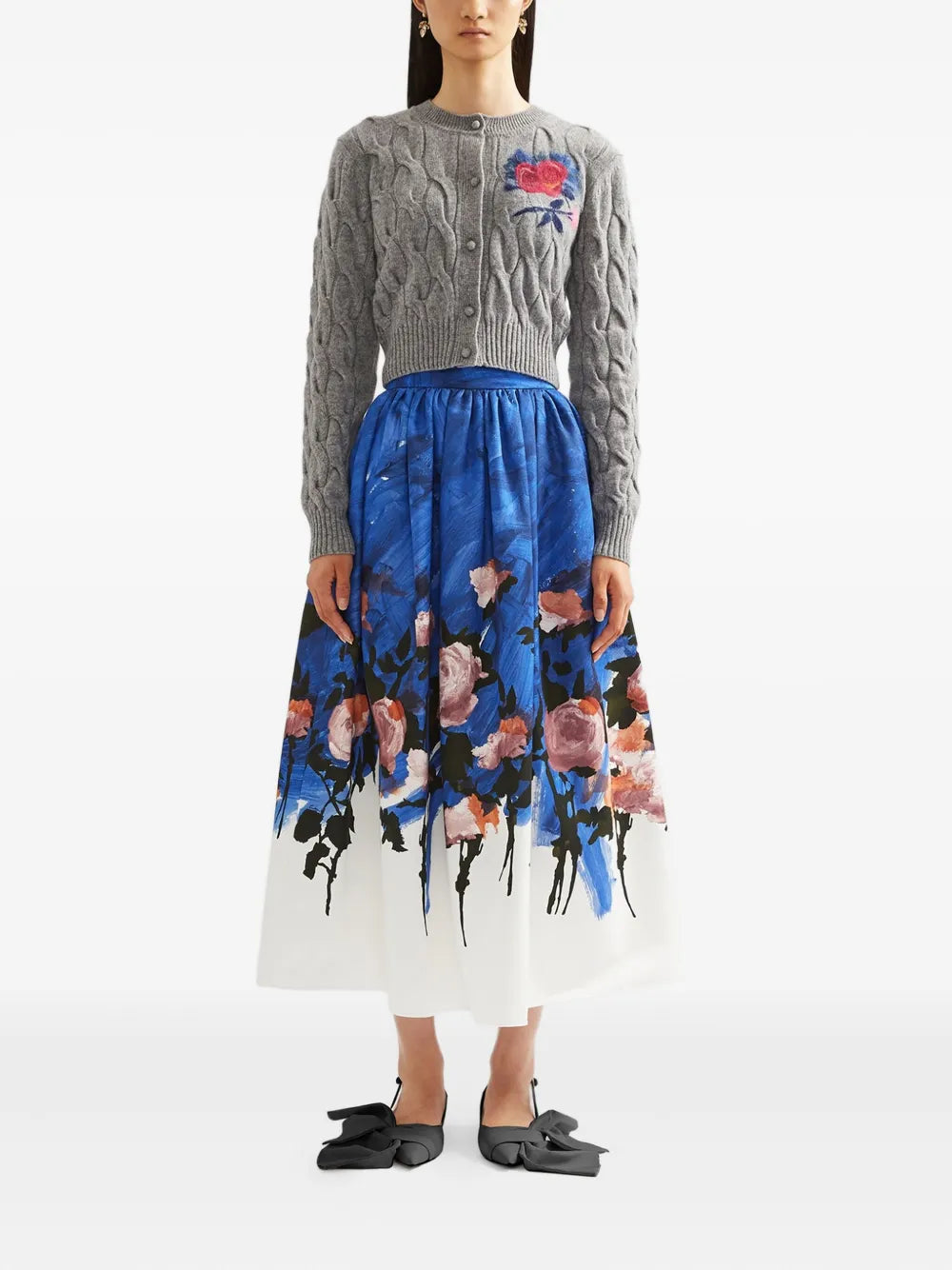 Cable-knit cardigan-ERDEM-Verso