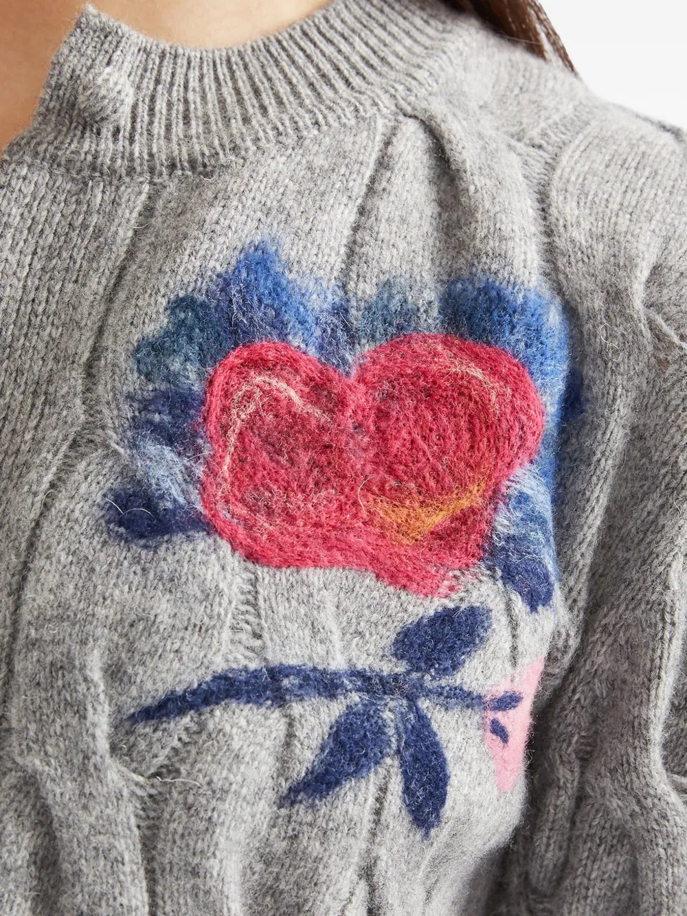 Cable-knit cardigan-ERDEM-Verso