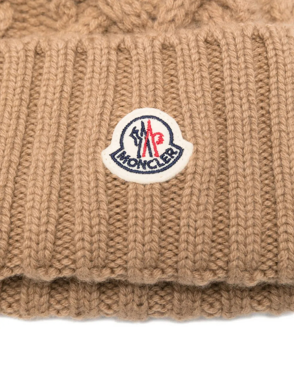 Cable-knit pom-pom beanie-MONCLER-Verso