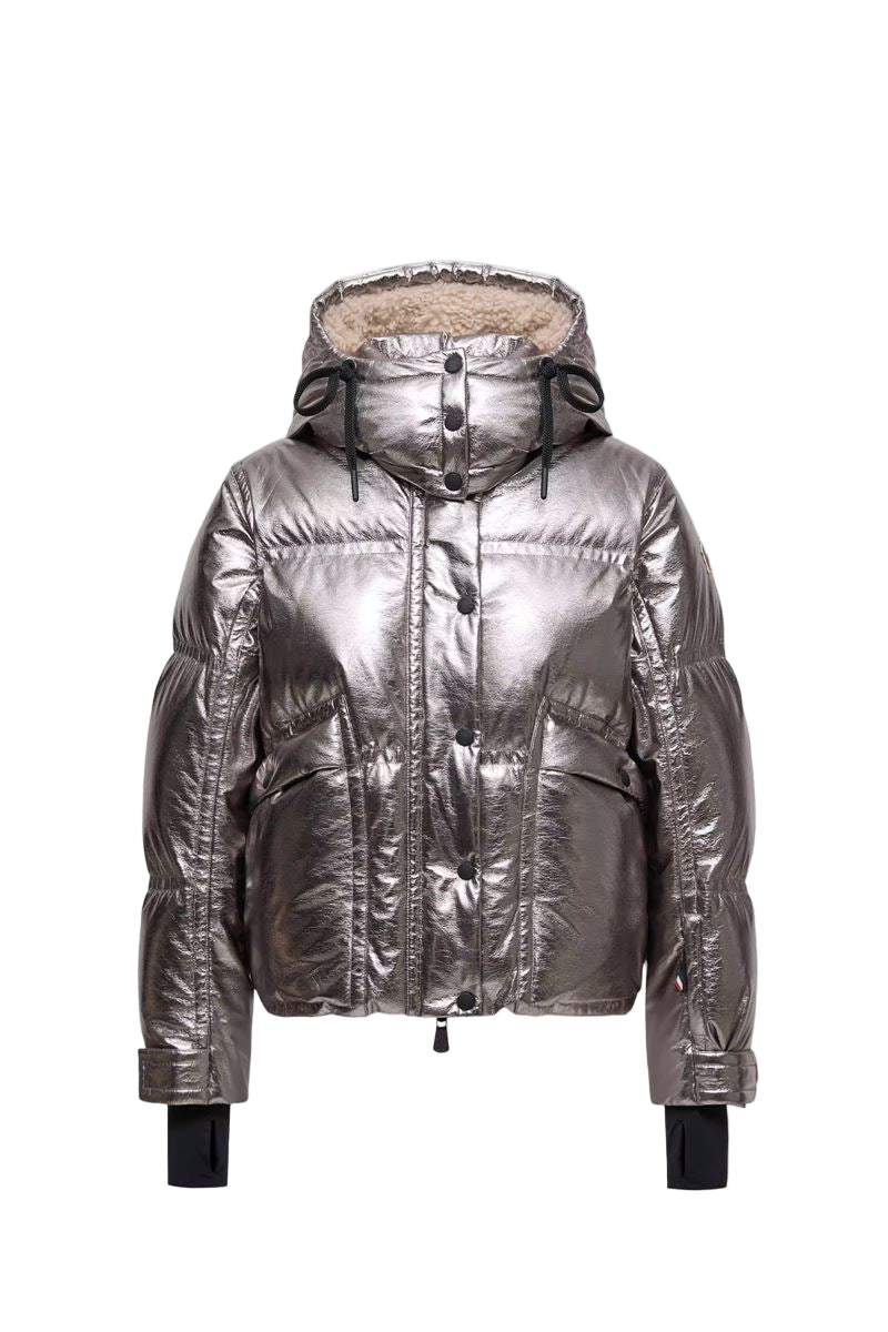 Calaque Metallic Hooded Down Ski Jacket-MONCLER-Verso