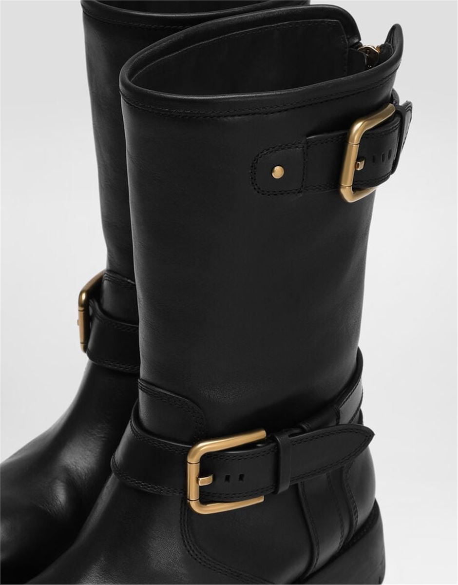 CALFSKIN BIKER BOOTS-DOLCE & GABBANA-Verso
