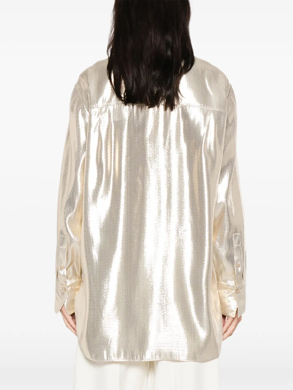 Capri metallic buttoned top-JOSEPH-Verso
