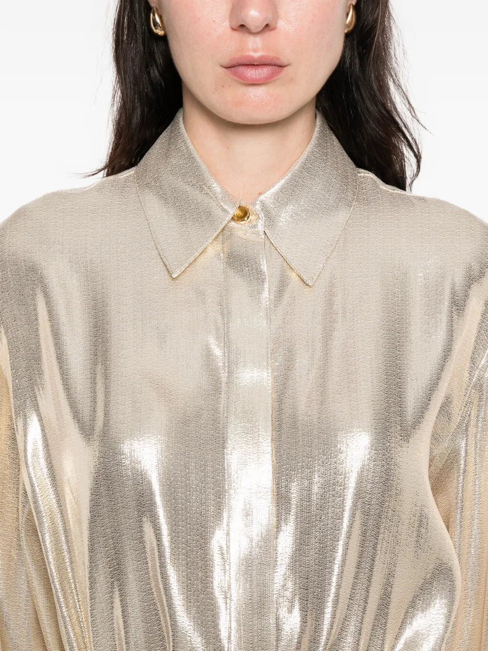 Capri metallic buttoned top-JOSEPH-Verso