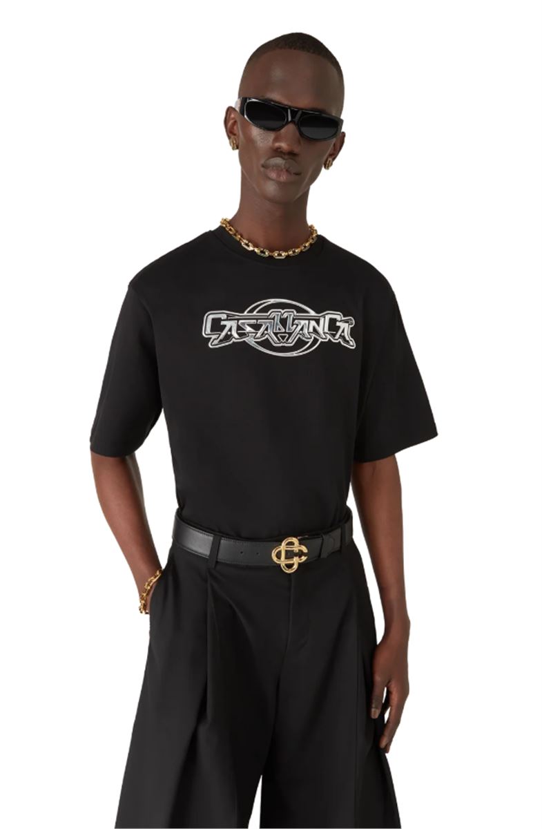 casablanca chrome oversized short sleeve t-shirt-CASABLANCA-Verso
