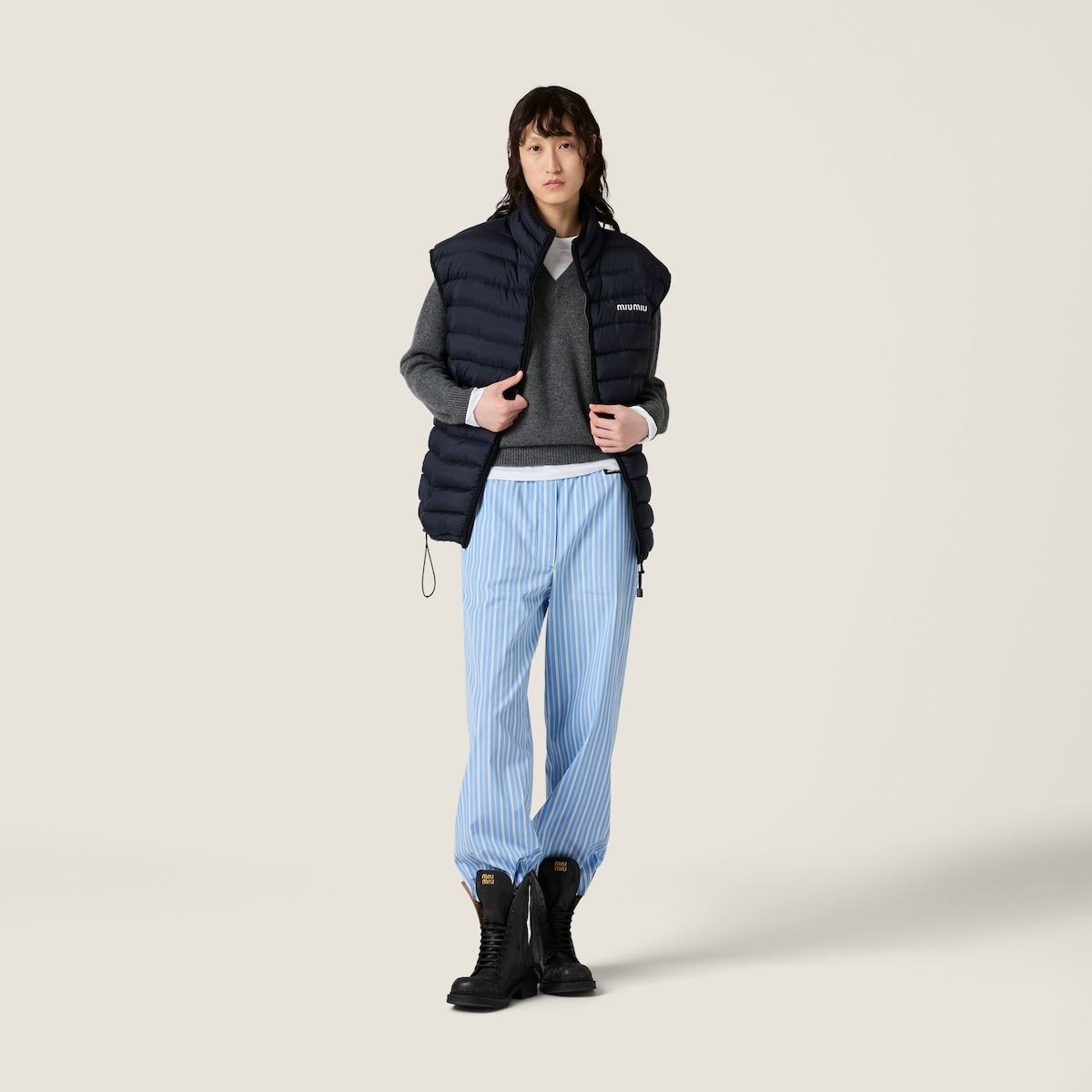 CASHMERE V-NECK SWEATER-MIU MIU-Verso