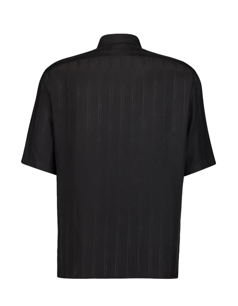 CASSANDRE STRIPED ORGANIC SILK SHIRT SAINT LAURENT