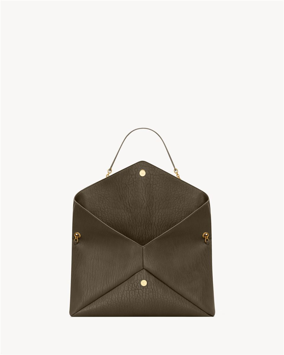 cassandre xxl envelope pouch on chain in lambskin-SAINT LAURENT-Verso