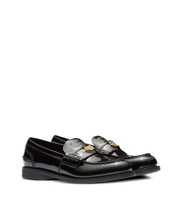 LOGO-PLAQUE PATENT-LEATHER LOAFERS