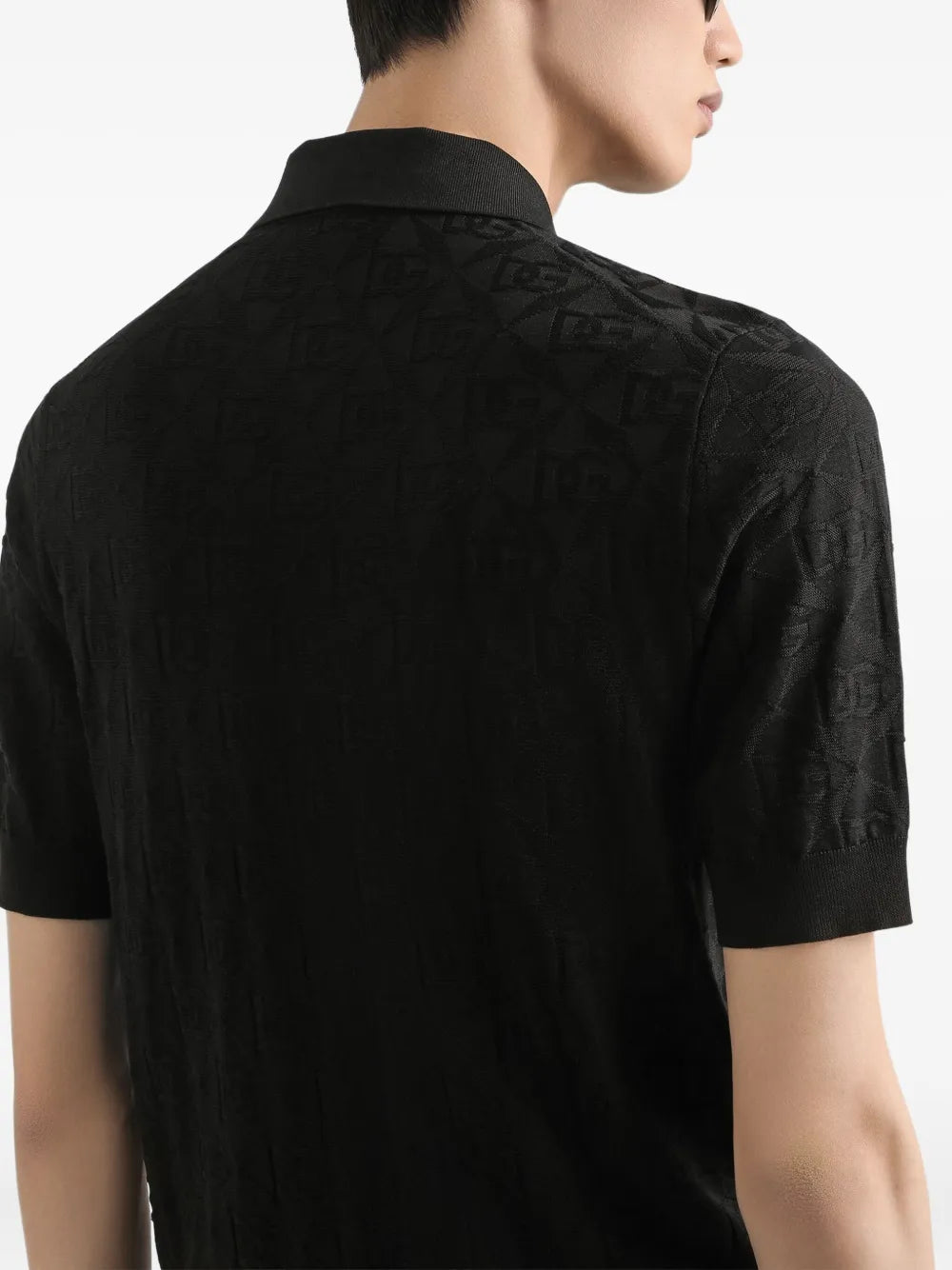 Logo-jacquard polo shirt