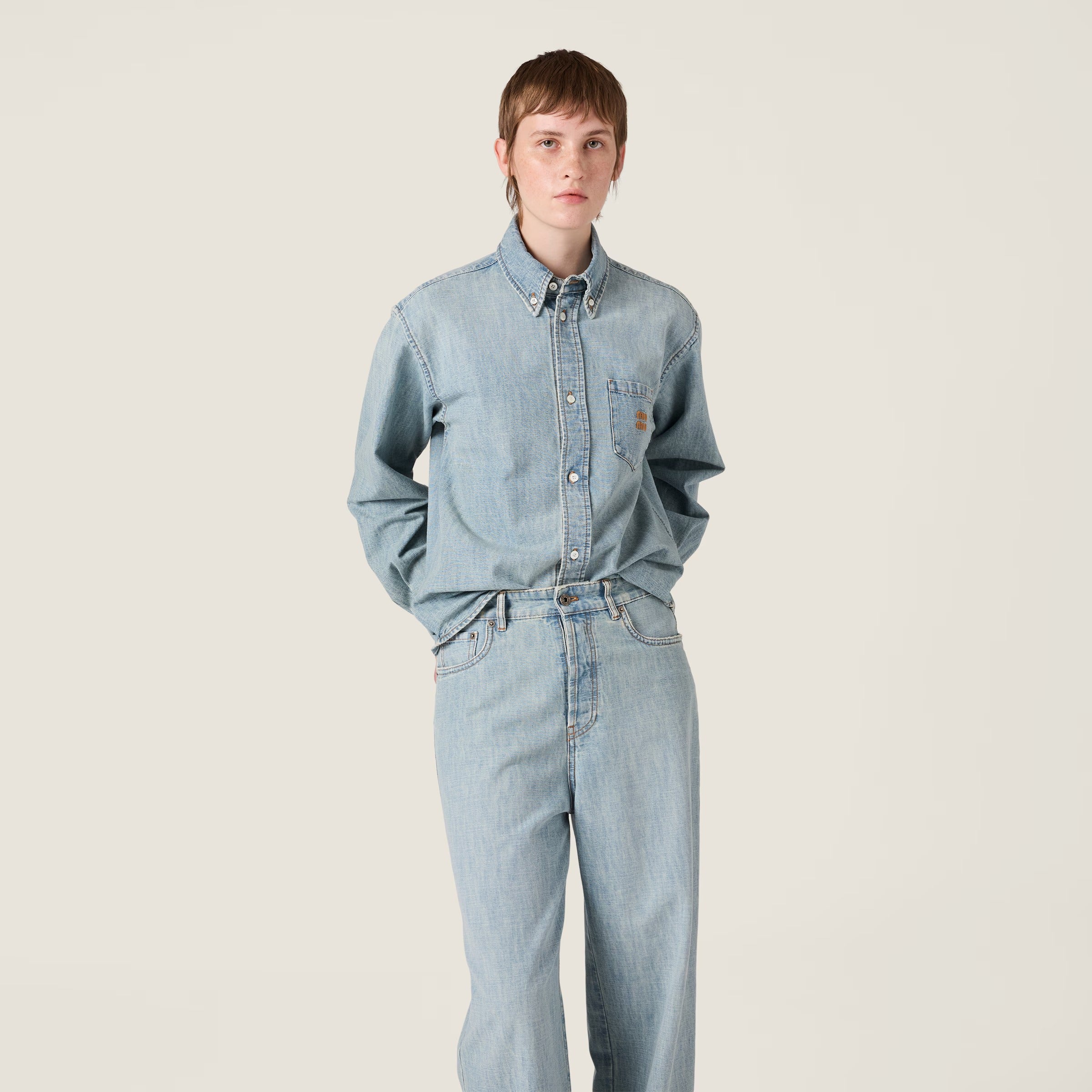 Chambray shirt-MIU MIU-Verso