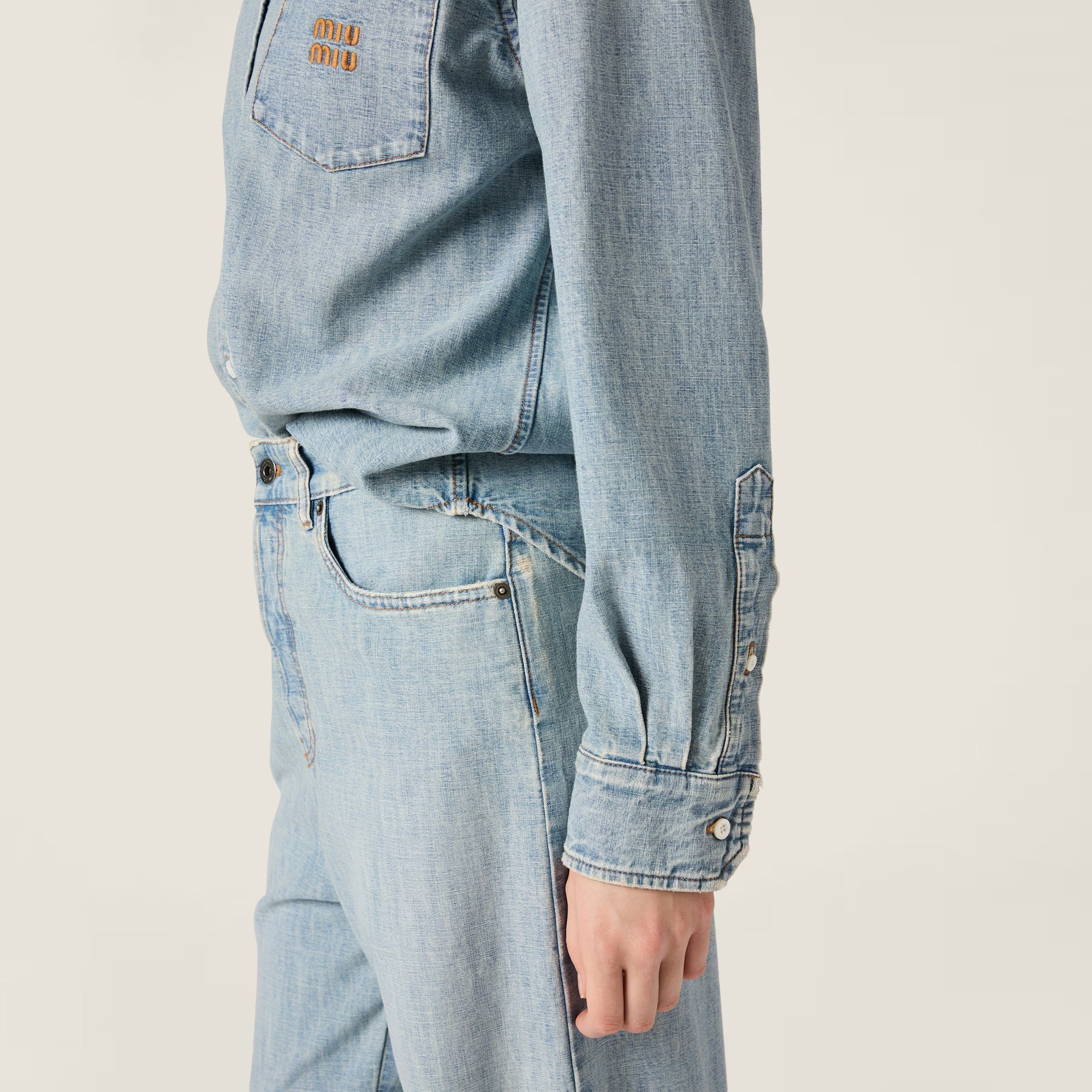 Chambray shirt-MIU MIU-Verso