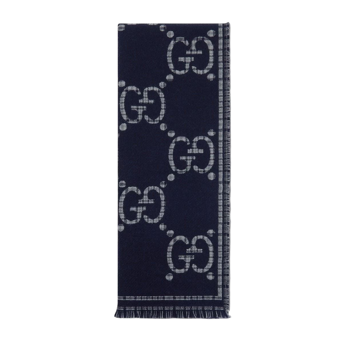Check gg wool scarf