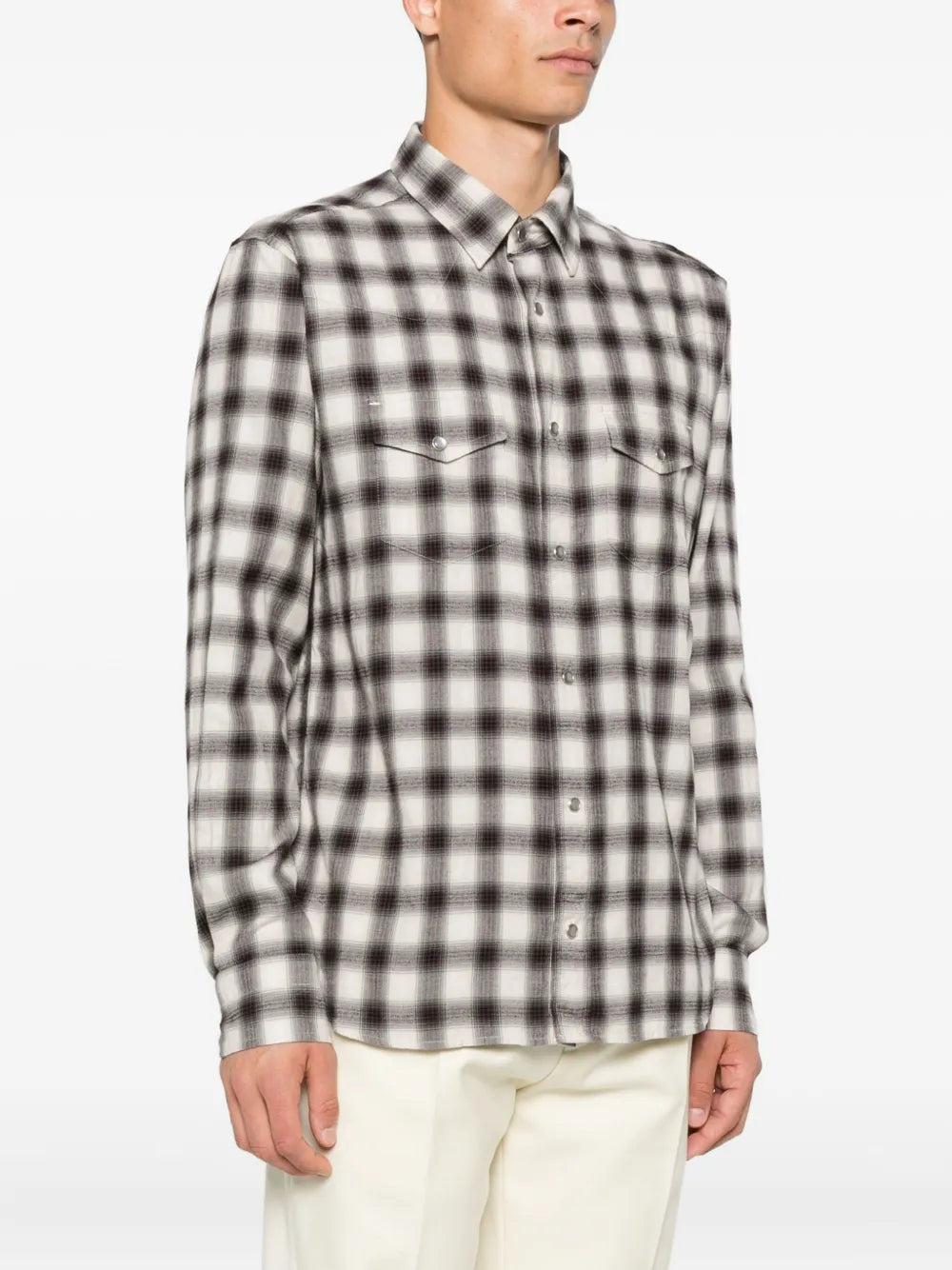 Checked pocket shirt-TOM FORD-Verso