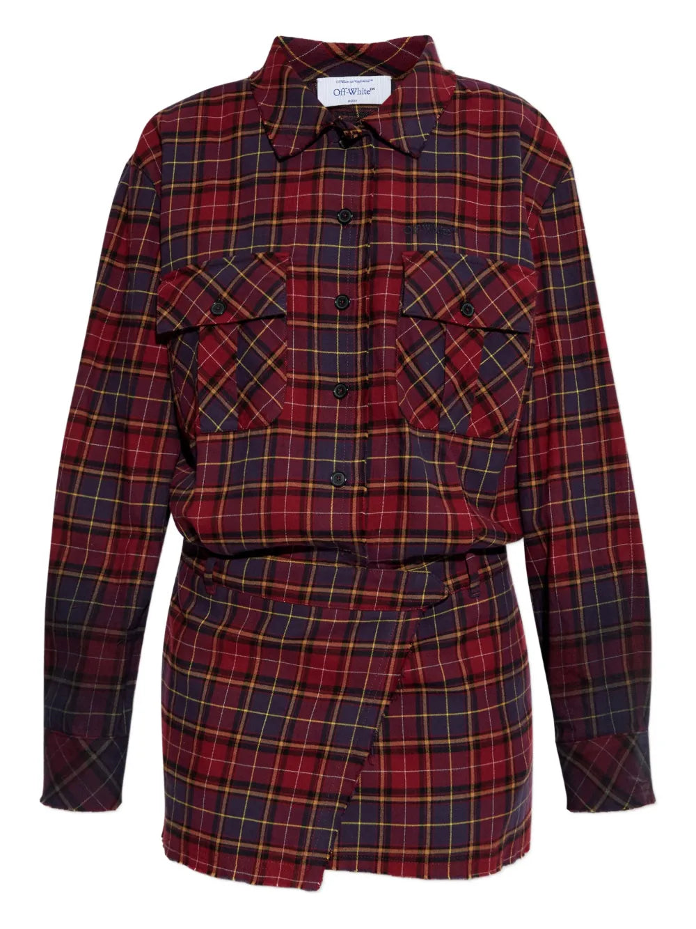 Checked shirt dress-OFF-WHITE-Verso