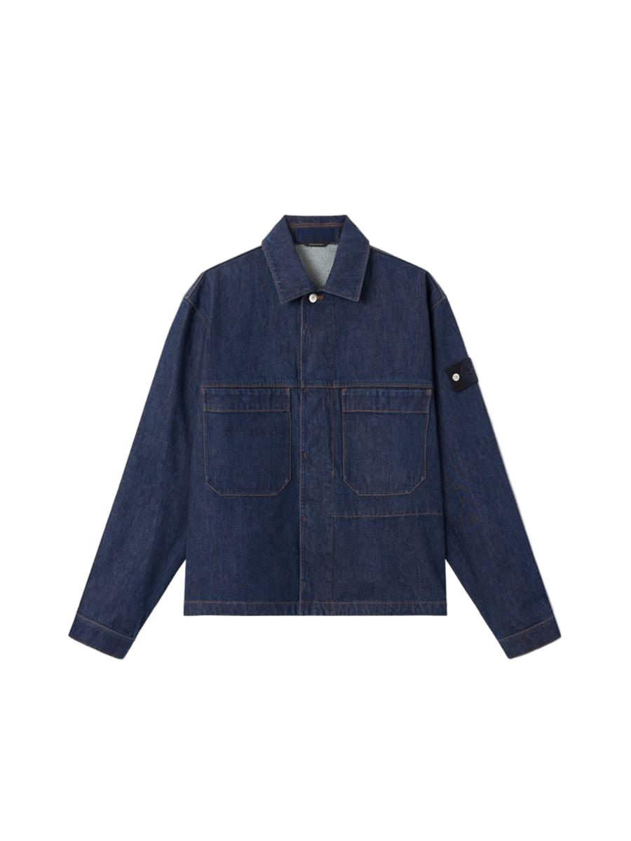 Coach jacket with chest pockets and button fastening-STONE ISLAND-Verso