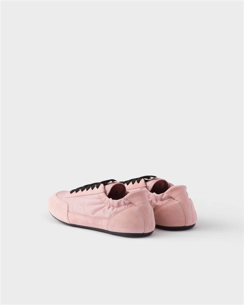 Collapse re-nylon and suede sneakers-PRADA-Verso