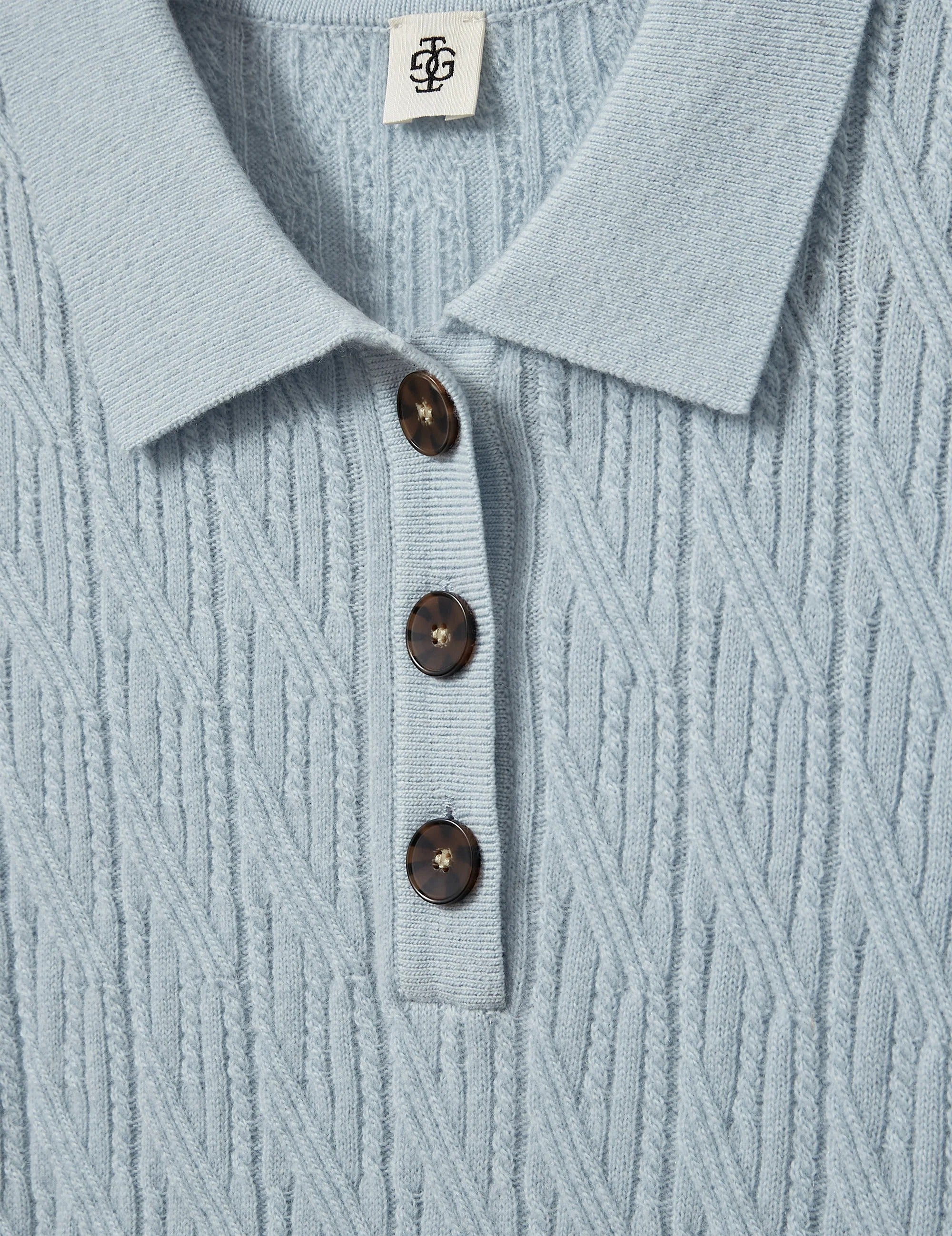 Como cable mini polo light blue-THE GARMENT-Verso