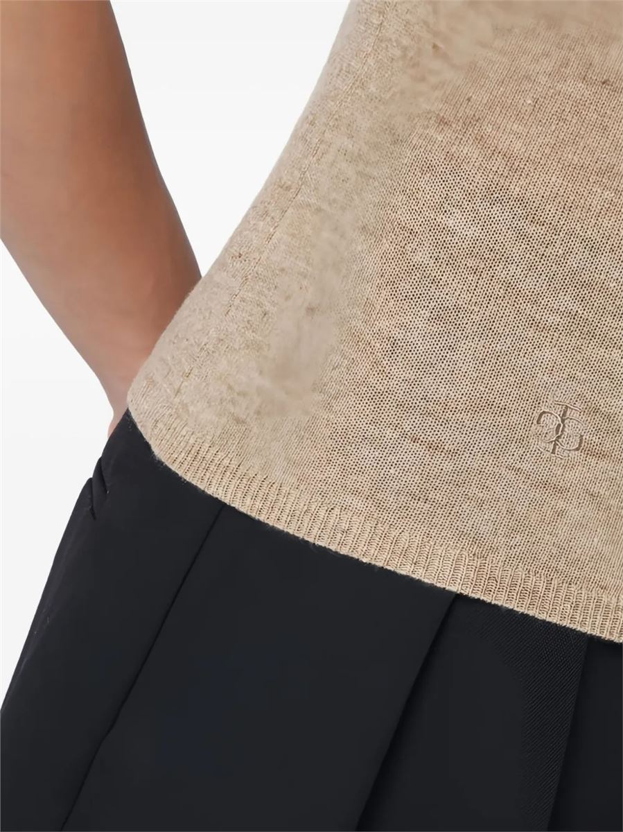 Como knit tee grey melange-THE GARMENT-Verso