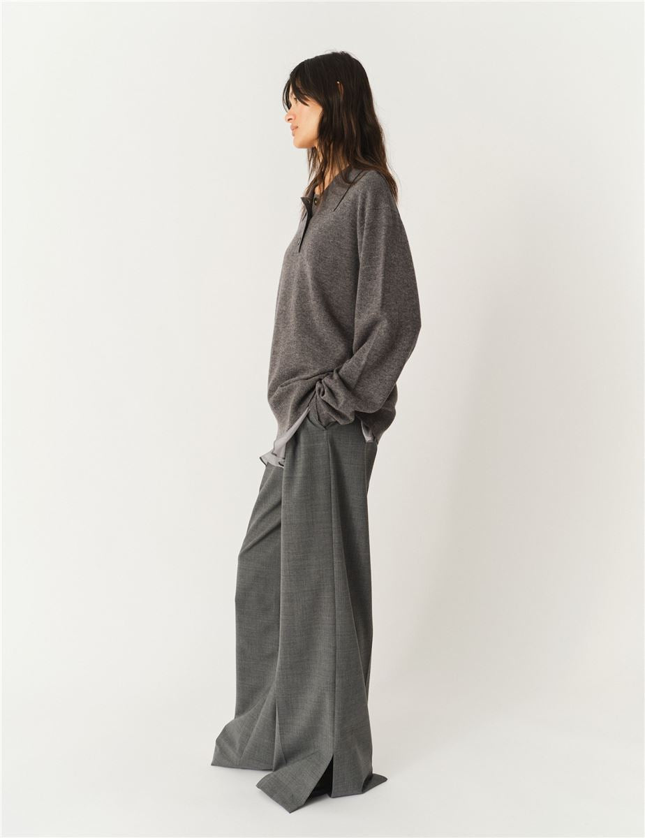 COMO POLO GREY MELANGE-THE GARMENT-Verso