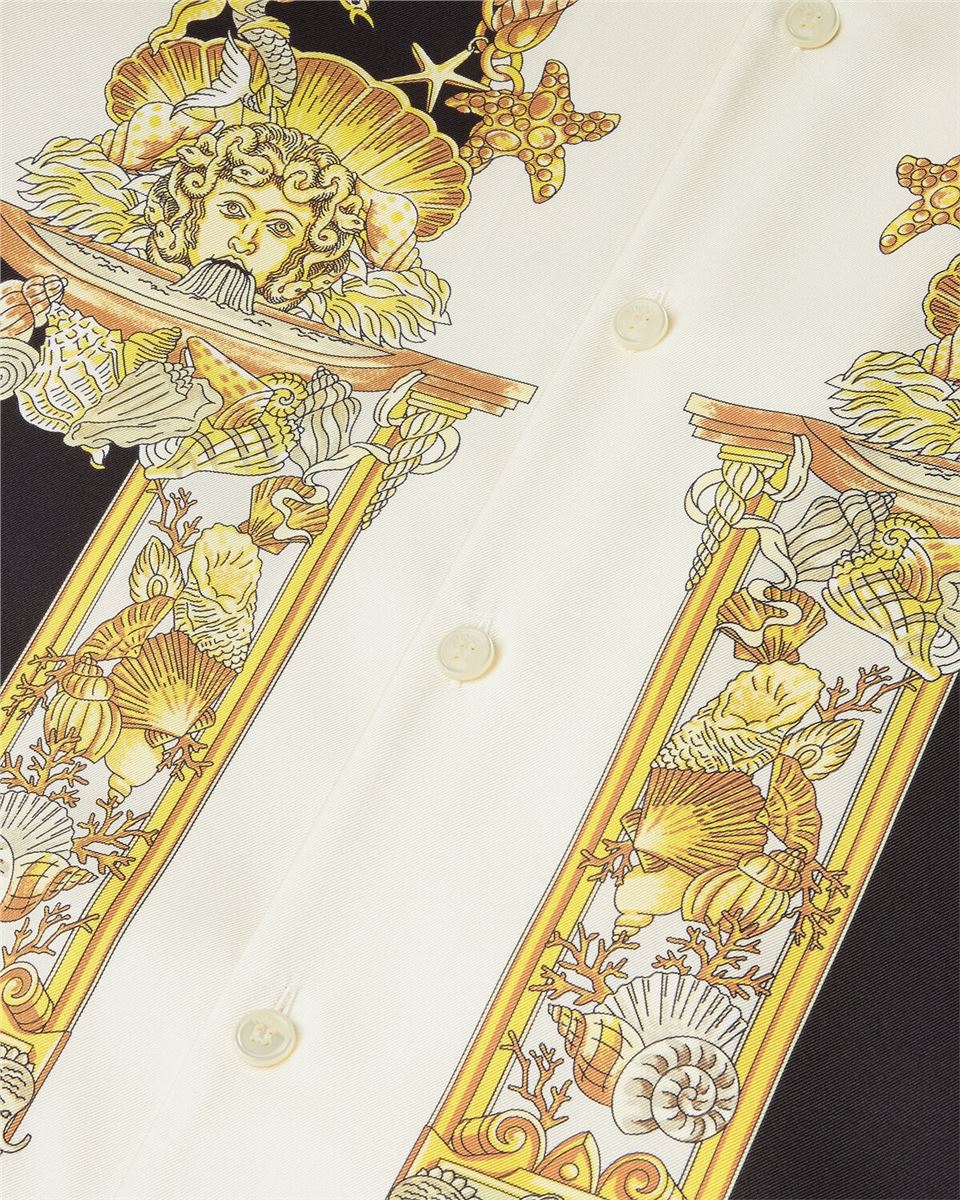 coral theatre silk shirt-VERSACE-Verso