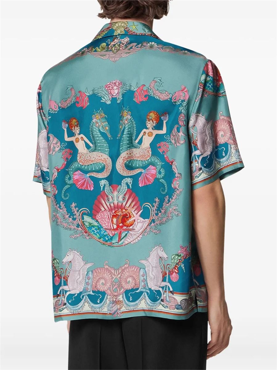Coral theatre silk shirt-VERSACE-Verso
