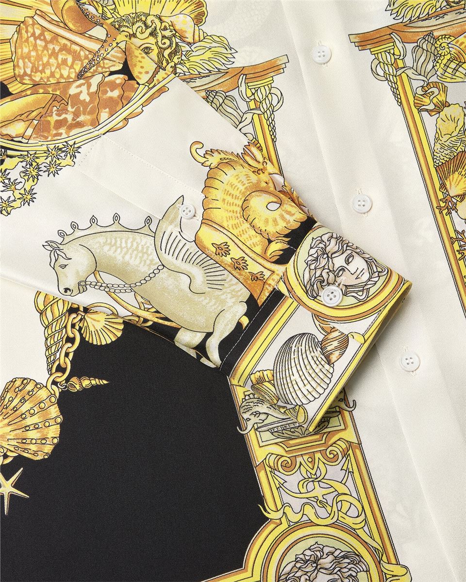 coral theatre silk shirt-VERSACE-Verso