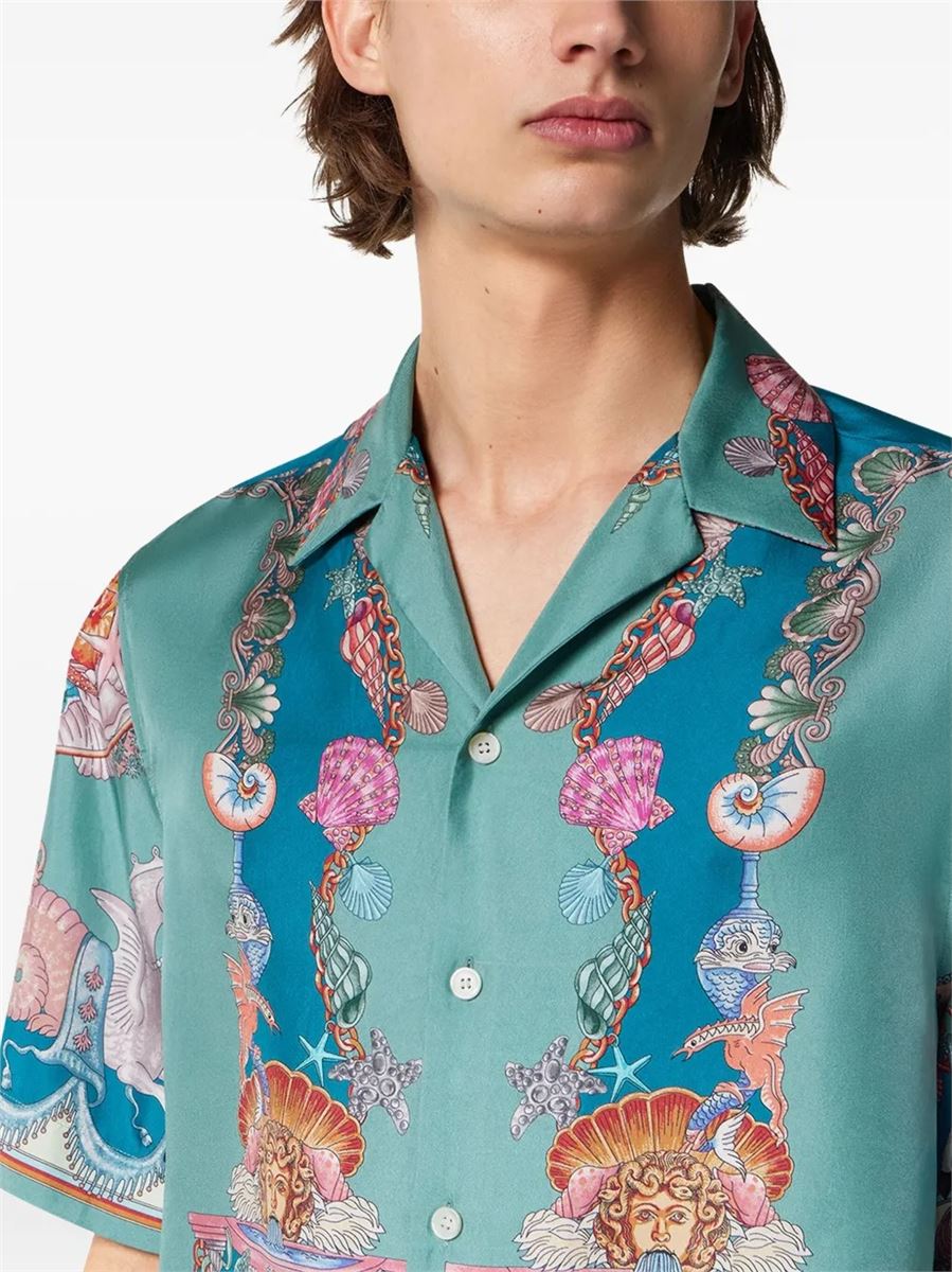 Coral theatre silk shirt-VERSACE-Verso