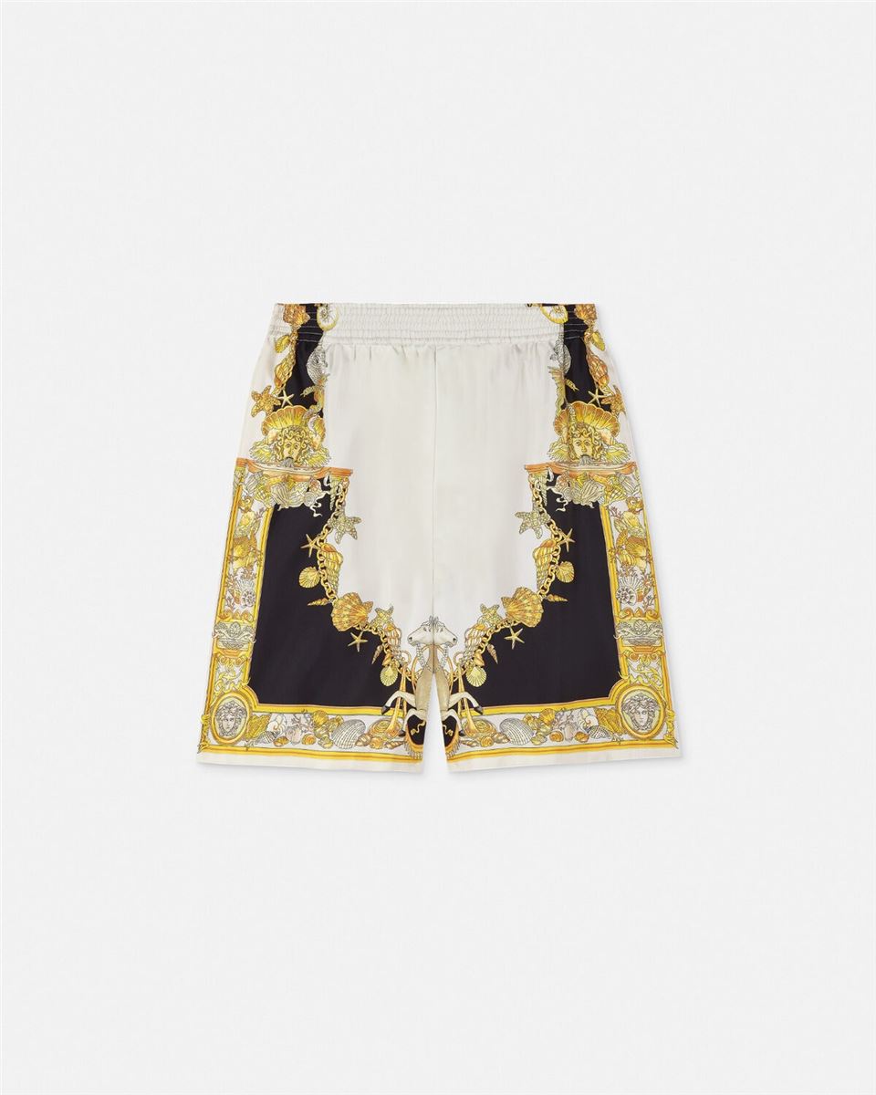 coral theatre silk shorts