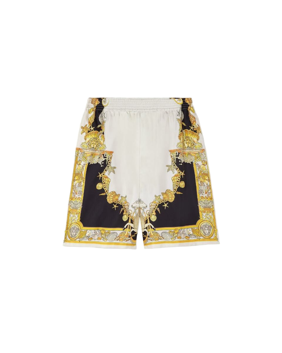 coral theatre silk shorts-VERSACE-Verso