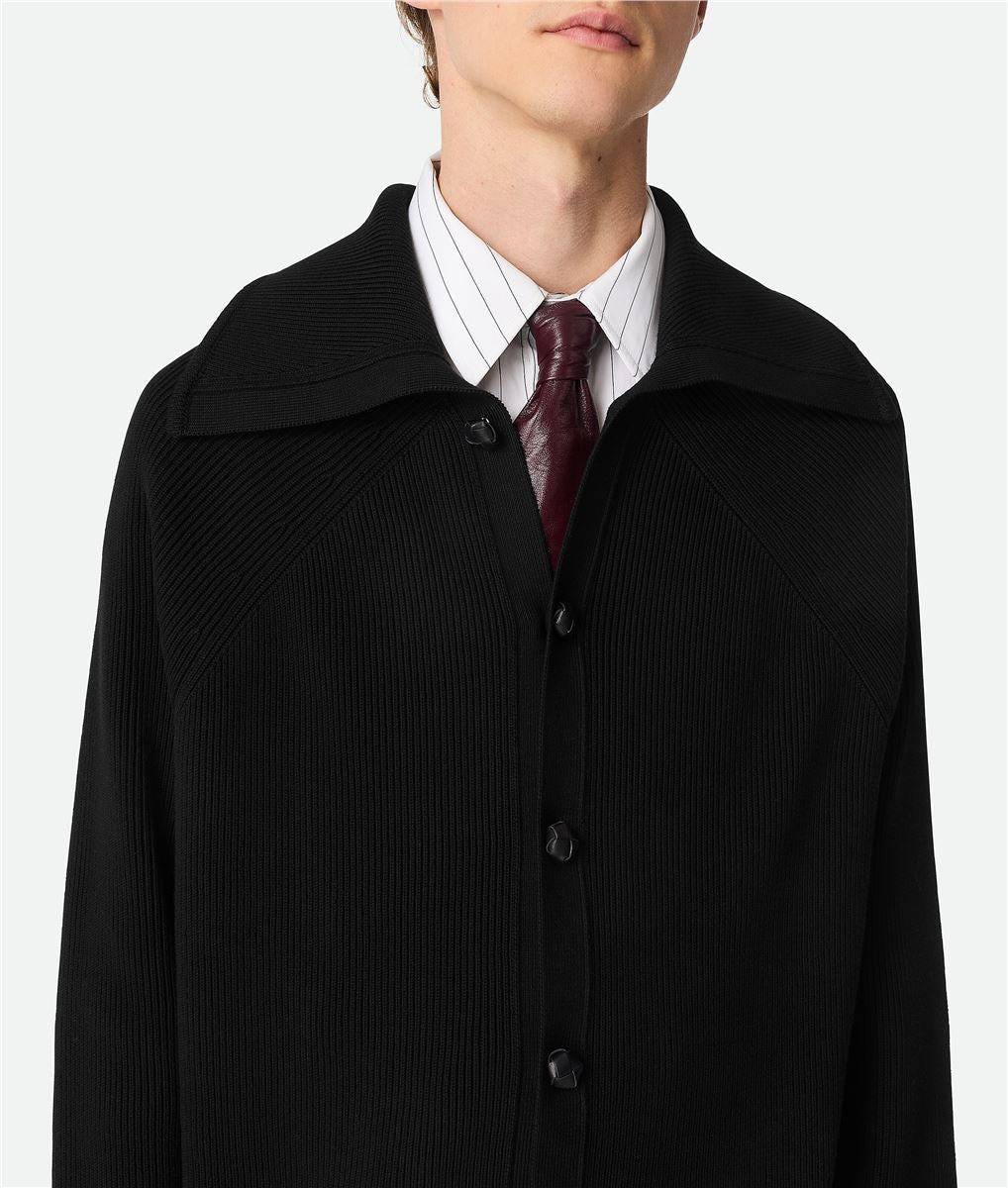 cotton english rib cardigan-BOTTEGA VENETA-Verso